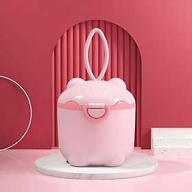 Milk Powder Storage Box Portable Pig Shape Toddler for Travel Activities pink L