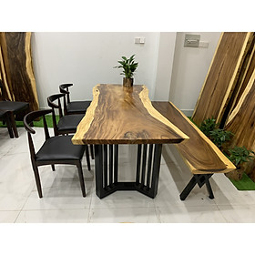 Mua Trọn bộ bàn gỗ me tây nguyên tấm