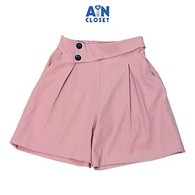 Quần đùi cho mẹ Hồng san hô chéo Hàn - AICDMEZFMTCL - AIN Closet