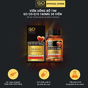 GO CO Q10 160MG 30 VIÊN - Viên uống bổ tim nhập khẩu chính hãng GO Healthy New Zealand