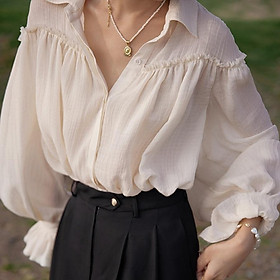 CHUNN Áo sơ mi đũi style Hàn quốc