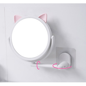 Gương Dán Tường Tai Mèo Xoay 14.5 cm PaKaSa - Hàng chính hãng