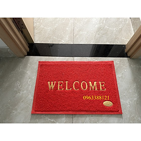 Mua Thảm chùi chân welcome màu đỏ cỡ lớn 120cm x 150cm