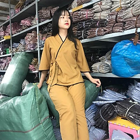 Đồ đi chùa cột dây trơn thời trang đơn giản cho nữ bigsize 75kg