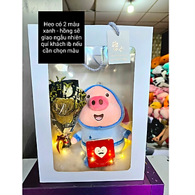 Set quà gấu bông và hoa kèm túi đựng cute - Combo gấu bông, hoa, đèn, túi, thiệp tặng sinh nhật - Quà tặng gấu bông dễ thương