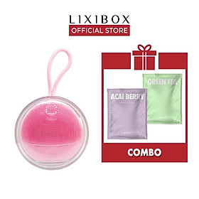 Combo Máy Rửa Mặt Và Massage Da Mặt Cho Da Nhạy Cảm Halio Sensitive - Hồng Nhạt & 2 Mặt Nạ Green Tea và Acai Berry