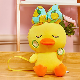 Vịt Vàng Đeo Nơ Nhồi Bông - Siêu Mềm Siêu Cute