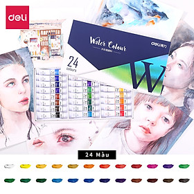 Màu Nước Dạng Tuýp Deli - 12 Màu/18 Màu/24 Màu - 73850 / 73851 / 73852
