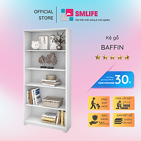 Mua Kệ sách  kệ trang trí gỗ hiện đại SMLIFE Baffin | Gỗ MDF dày 17mm chống ẩm | D80xR28xC180cm