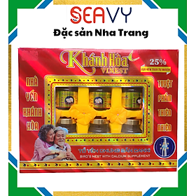 Đặc Sản Nha Trang-Nước Yến Lạt Vinest Khánh Hòa Ít Đường 25% Yến, Giàu Canxi, Seavy Hộp 6 Lọ