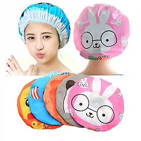 Combo 2 Mũ tắm trùm đầu, Gội Đầu, Ủ tóc - Hình Ngẫu nhiên