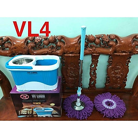 Mua BỘ LAU NHÀ INOX CAO CẤP HỌA TIẾT CÁ MÂM INOX  LỒNG VẮT INOX  HAI BÔNG LAU-RSS