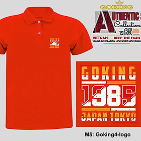 GOKING-1985, mã logo.goking4. Áo thun polo nam nữ, form unisex. Áo phông cổ trụ Goking, vải cá sấu 3D, công nghệ chống nhăn Nhật Bản