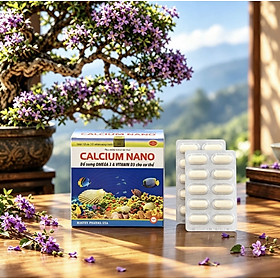 Canxi Nano calcium D3 MK7 -Hộp 100 Viên - Chắc Khỏe Xương, Phát Triển Hệ Xương, Giảm Loãng Xương, Vinaphar