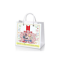 Túi quà BTS nền hoa hồng mới