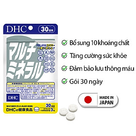 Hình ảnh Viên uống Khoáng tổng hợp DHC Nhật Bản DHC Multi Minerals tăng cường sức khỏe 30 ngày JN-DHC-MIN30