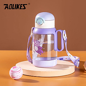 Bình uống nước trẻ em 500ml AOLIKES A-TY907 Children's Straw Water Bottle