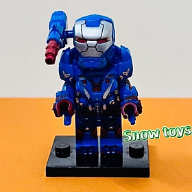 Minifigures Avengers Marvel - Mô hình War Machine Armor Mark - Nhân vật James Rhodes - Cỗ máy chiến tranh Iron man