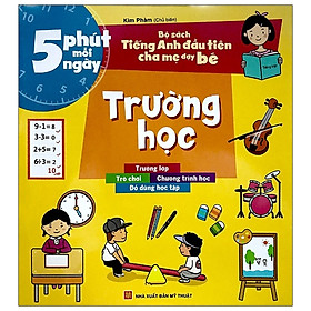 Hình ảnh Bộ Sách Tiếng Anh Đầu Tiên Của Bé - 5 Phút Mỗi Ngày - Trường Học