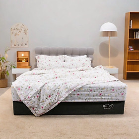 Bộ Ga 4 món Cotton Đũi Tatana mền mịn, thoáng mát Mẫu ngẫu nhiên ( chọn mẫu ib shop ) - ga ( chọn mẫu ib shop ) - 120x200