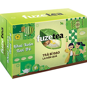 Thùng 24 lon Trà Bí Đao La Hán Quả Fuzetea+ Lon (320ml x 24)