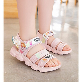 Sandal cho bé gái - giày đi học cho bé gái ( Mẫu mới nhất in hình công chúa ) TTV59