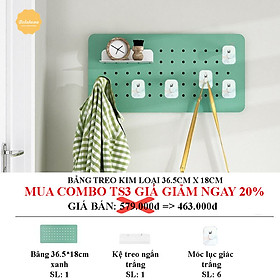 Bảng lỗ Pegboard Dola Home nhỏ gọn kim loại cao cấp treo tường treo quần áo, móc khóa, đồ dùng cần thiết