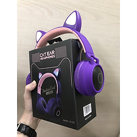 Mua Tai nghe mèo không dây bluetooth chụp tai kiểu dáng dễ thương có mic