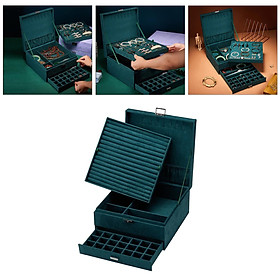 Velvet Jewelry Storage Box Display Organizer Case Holder Container