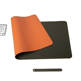 Lót da trải bàn làm việc chống nước 2 màu - Pad chuột lớn bằng da - Deskpad da trải bàn máy tính và laptop - Dễ lau chùi