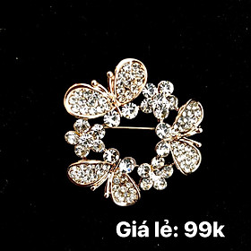 Phụ kiện thời trang ghim Cài áo  vòng hoa bướm, dễ thương, chất lượng, hình thật