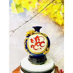 Mua  GIÀU SANG  Bình hút  tài lộc giá tốt  bảo bình hút tài lộc chữ phúc chữ Lộc phú quý GỐM SỨ BÁT TRANG ( tặng chân đế gỗ)