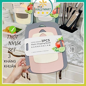 Mua Set 3 thớt nhựa kháng khuẩn cao cấp màu đẹp sang trọng WALLMART WM120