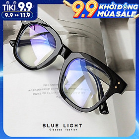 Kính Giả Cận, Gọng Kính Cận Nam Nữ Mắt Vuông To Viền Dày GM Không Độ - BLUE LIGHT SHOP