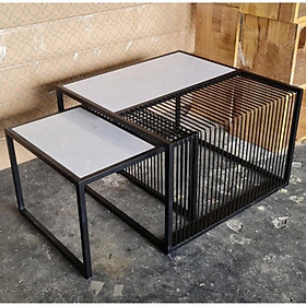 Mua Bộ bàn trà vuông khung sắt