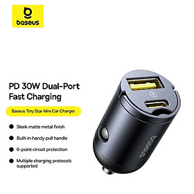 Mua Tẩu Sạc Cho Ô Tô Baseus Tiny Star Mini 30W (USB+Type-C / 2*Type-C) hàng chính hãng