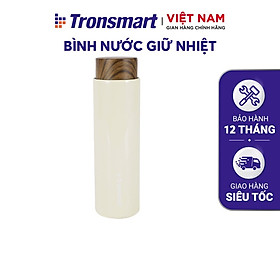 Bình Nước Giữ Nhiệt TRONSMART TS BOTTLE 400ml Nắp Gỗ - Gọn Nhẹ - Thời Trang - Giữ Nhiệt - Hàng Chính Hãng