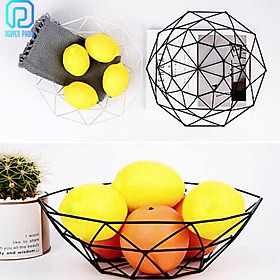 Mua COMBO 2 Rổ sắt  rổ kim loại  giỏ sắt đựng trái cây đan lưới sắt làm phụ kiện trang trí nhà bếp