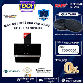 Máy hút mùi kính phẳng dạng TV cảm ứng _ điều khiển từ xa 700mm KAFF KF_LUX_AT70FH_BK Tặng bộ lọc than thay thế _ Hàng Chính Hãng