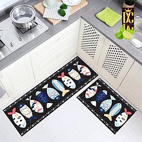 Mua Thảm bếp / lót bếp lau chân trải sàn nhà cao cấp chống trơn trượt một bộ 2 thảm