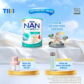 Sữa bột Nestlé NAN OPTIPRO PLUS 4 1500g/lon với 5HMO Giúp tiêu hóa tốt + Tăng cường đề kháng (2 - 6 tuổi) - Tặng Đồ chơi toán học cân bằng
