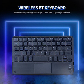 Wireless BT 3.0 Keyboard 59 Keys Ultra-slim Mini BT Keyboard with Touch Pad Support Android Windows iOS System for