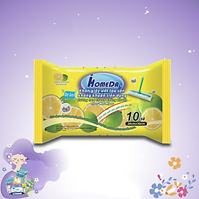Khăn ướt lau sàn kháng khuẩn tiện dụng IHomeDa - Hương Cam ( 10 miếng ) - iHomeda anti bacteria floor and kitchen wet wipes - Orange Lime Scent ( 10 sheets per package)