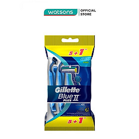 Dao Cạo Gillette Blue II Plus 5 Cái + 1 Cái