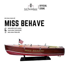 Mua Mô hình cano MISS BEHAVE cao cấp  mô hình gỗ tự nhiên  làm quà tặng sang trọng 1st FURNITURE