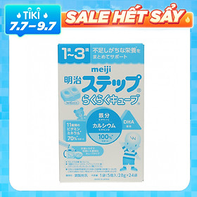 Hộp 24 thanh Sữa bột công thức Meiji Hohoemi Milk cho bé 1 đến 3 tuổi (28g/ thanh) - Nhập khẩu Nhật Bản