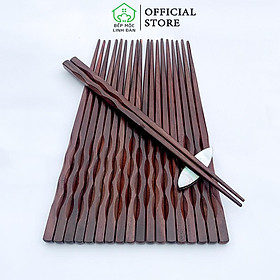 Mua Đũa Nhật Gỗ Trắc Siêu Sạch HAHANCO  CTL762  Bộ 10 Đôi_Hàng Xuất Khẩu Chất Lượng Cao