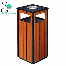 Mua Thùng rác công cộng ngoài trời hình vuông có gạt tàn