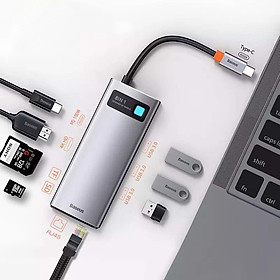 (Hàng chính hãng) Hub chuyển đổi đa năng Baseus Type-C - HDMI, USB, RJ45, SD, TF,... dành cho Macbook, Notebook, Laptop