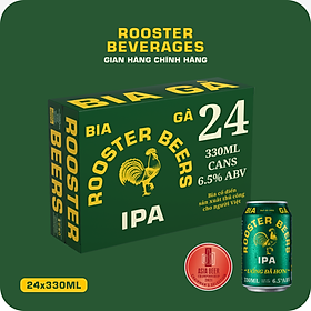 Thùng Rooster Beers IPA (Bia Gà) 24 Lon (330ml/Lon)